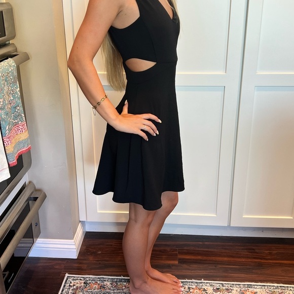 NWT ZARA Black Dress with Side Cutouts - Picture 1 of 6